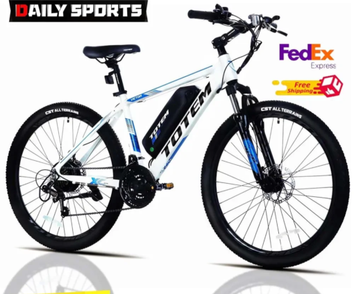 Totem Victor Electric Bike 350W Motor 36V 10.4Ah Removable Battery Up to 20MPH 21 Speed 26” Electric Mountain Bicycle for Adults